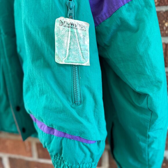 Vintage Expeditions 90s Teal Purple Red Ski Jacket – Size XL - Picture 11 of 15